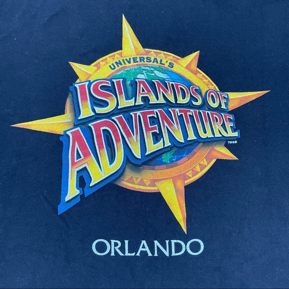 Vintage 90s Universal Studios Islands of Adventures T-Shirt Men's 2XL Disney Tee - Picture 4 of 6